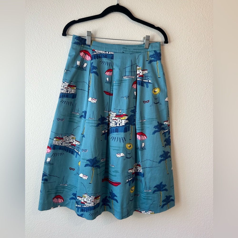 Biden Lola Midi Skirt Size 6R Blue - Picture 2 of 8